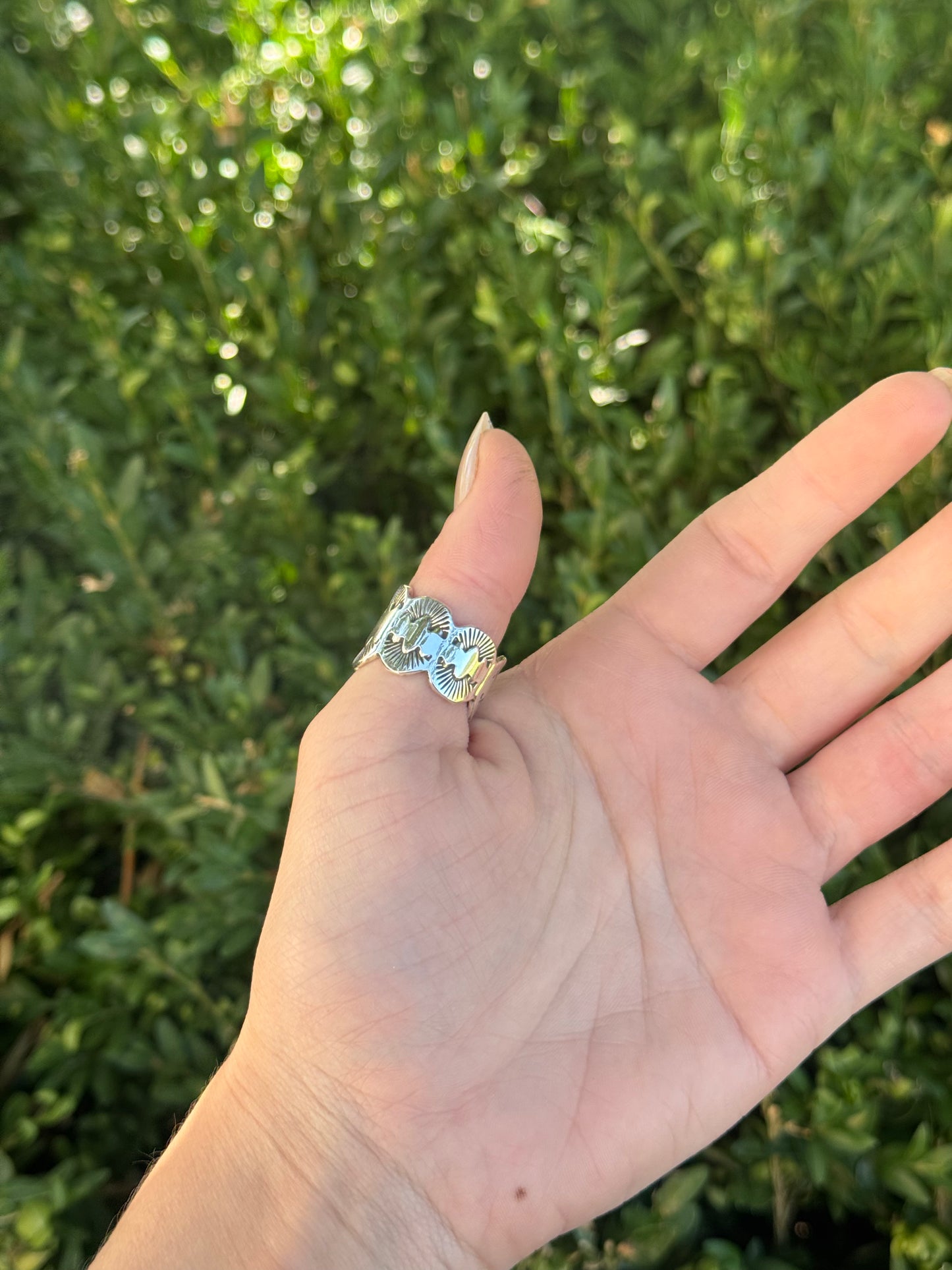 Scalloped Sterling Silver Ring - size 9.25