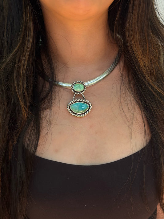 Natural Carico Lake & Royston Drop Pendant