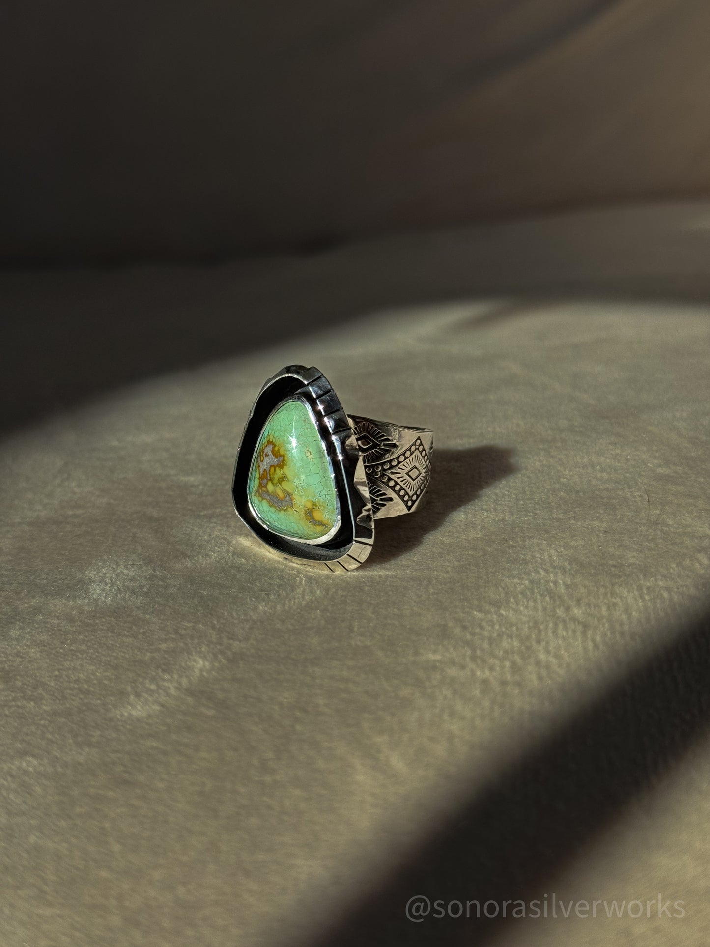 Sonoran Shadowbox Sawcut Ring - Size 8-8.5