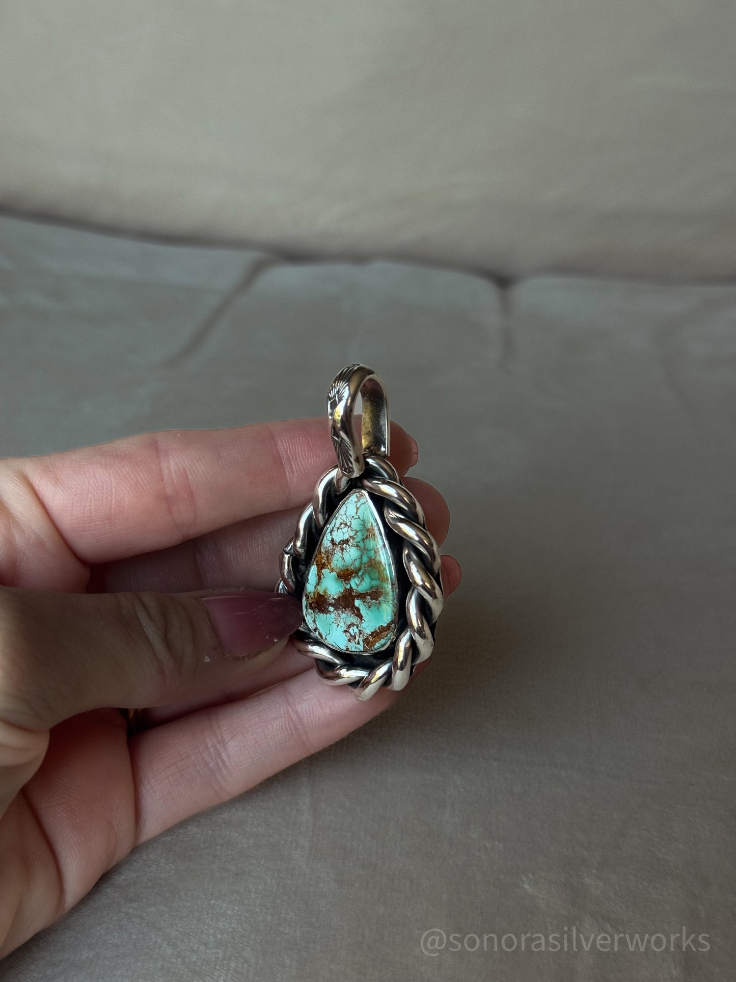 High Grade Royston Turquoise Pendant