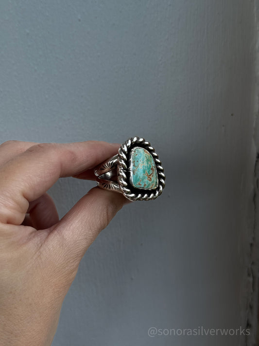 Pilot Mountain Turquoise Heavy Twist Ring