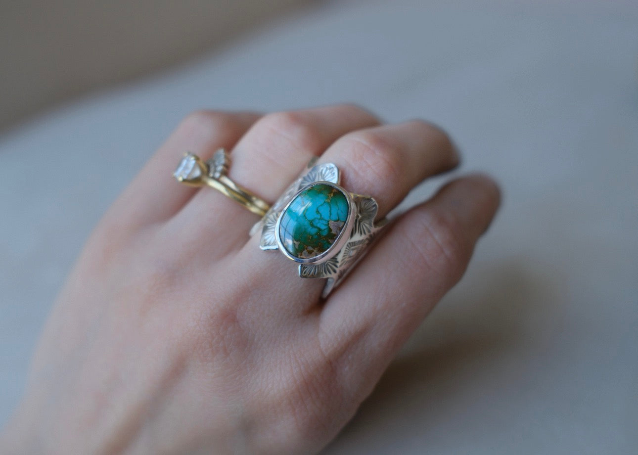 High Grade Royston Wide Band Ring - size 9