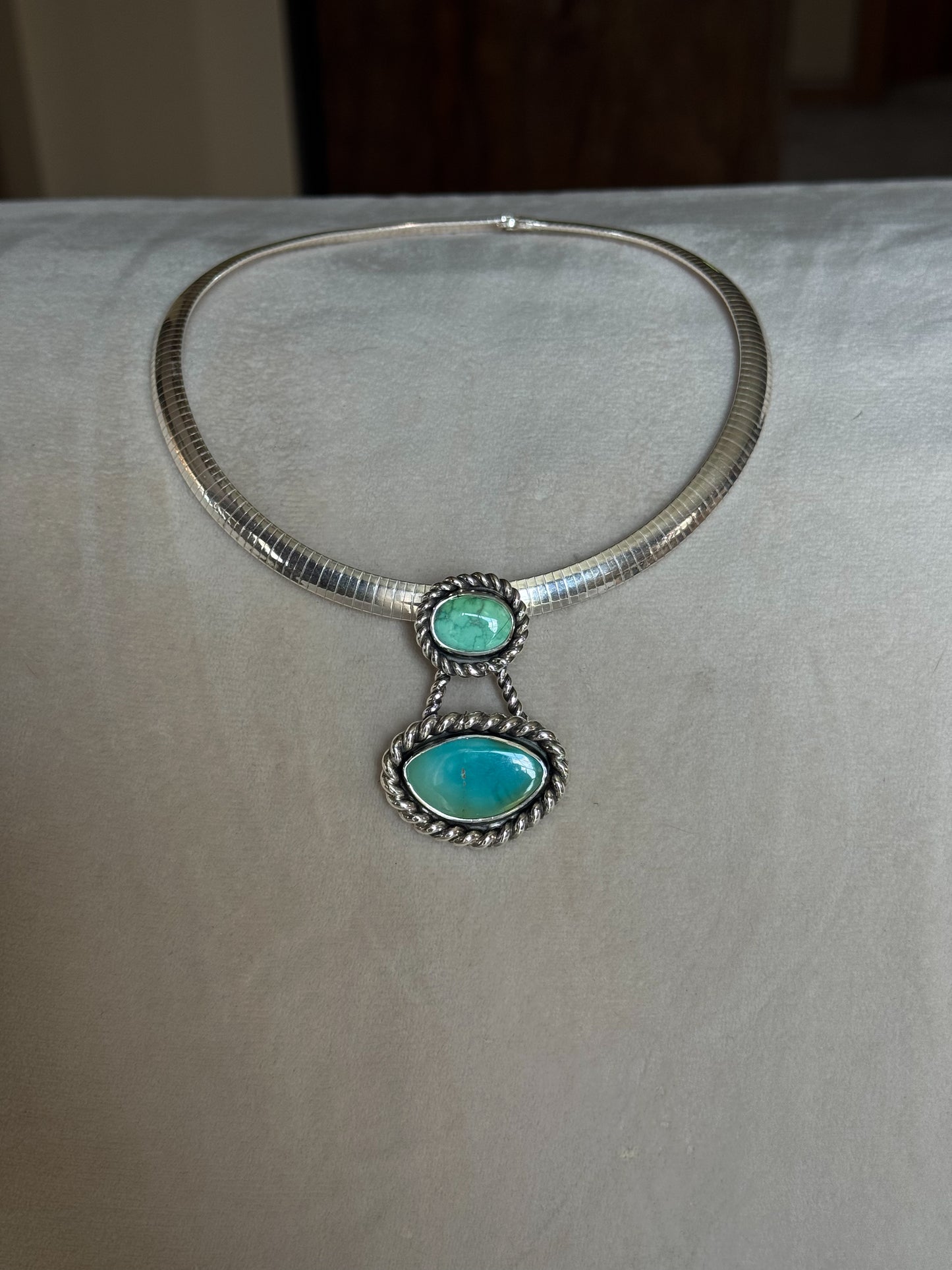 Natural Carico Lake & Royston Drop Pendant
