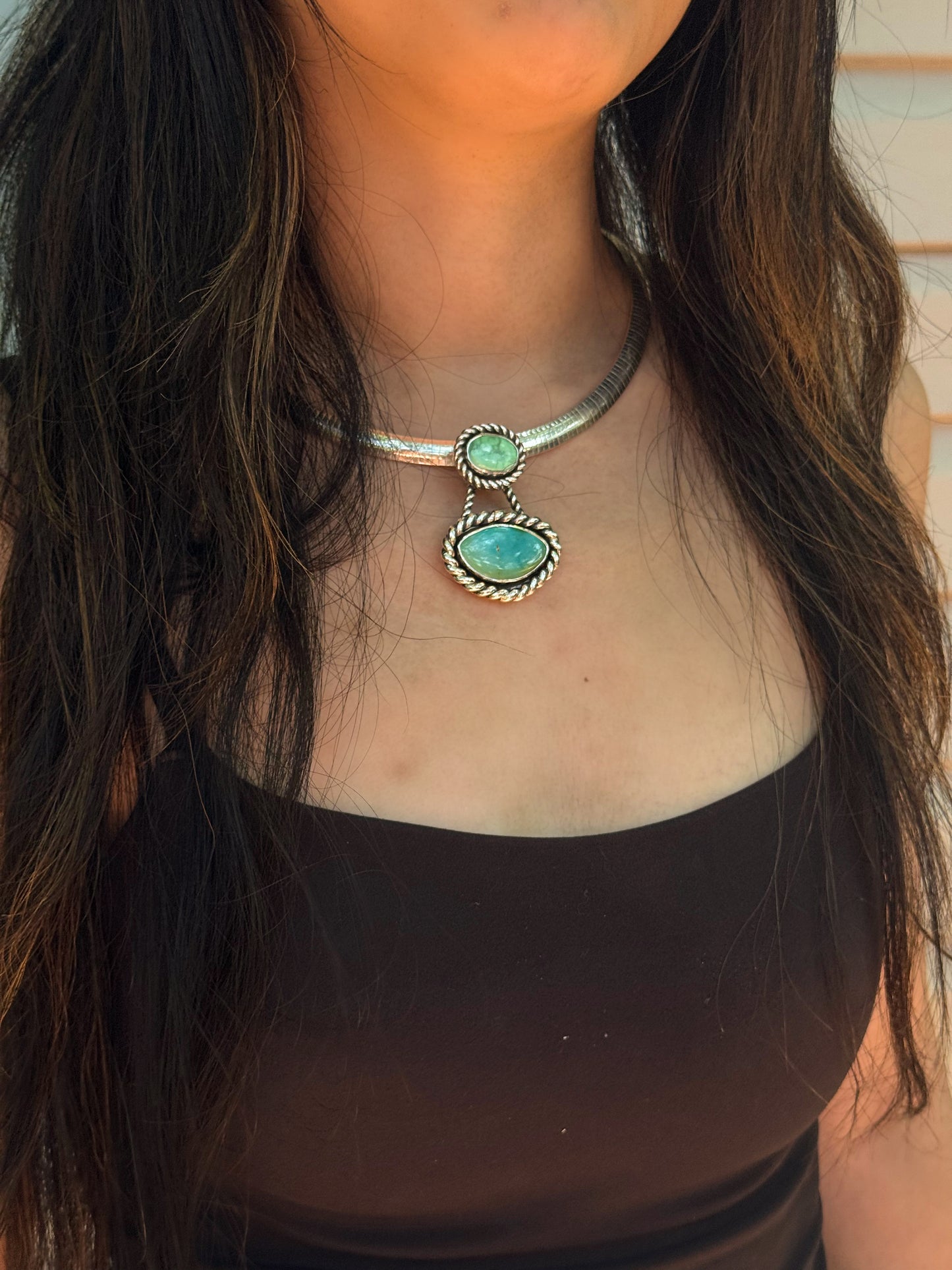 Natural Carico Lake & Royston Drop Pendant