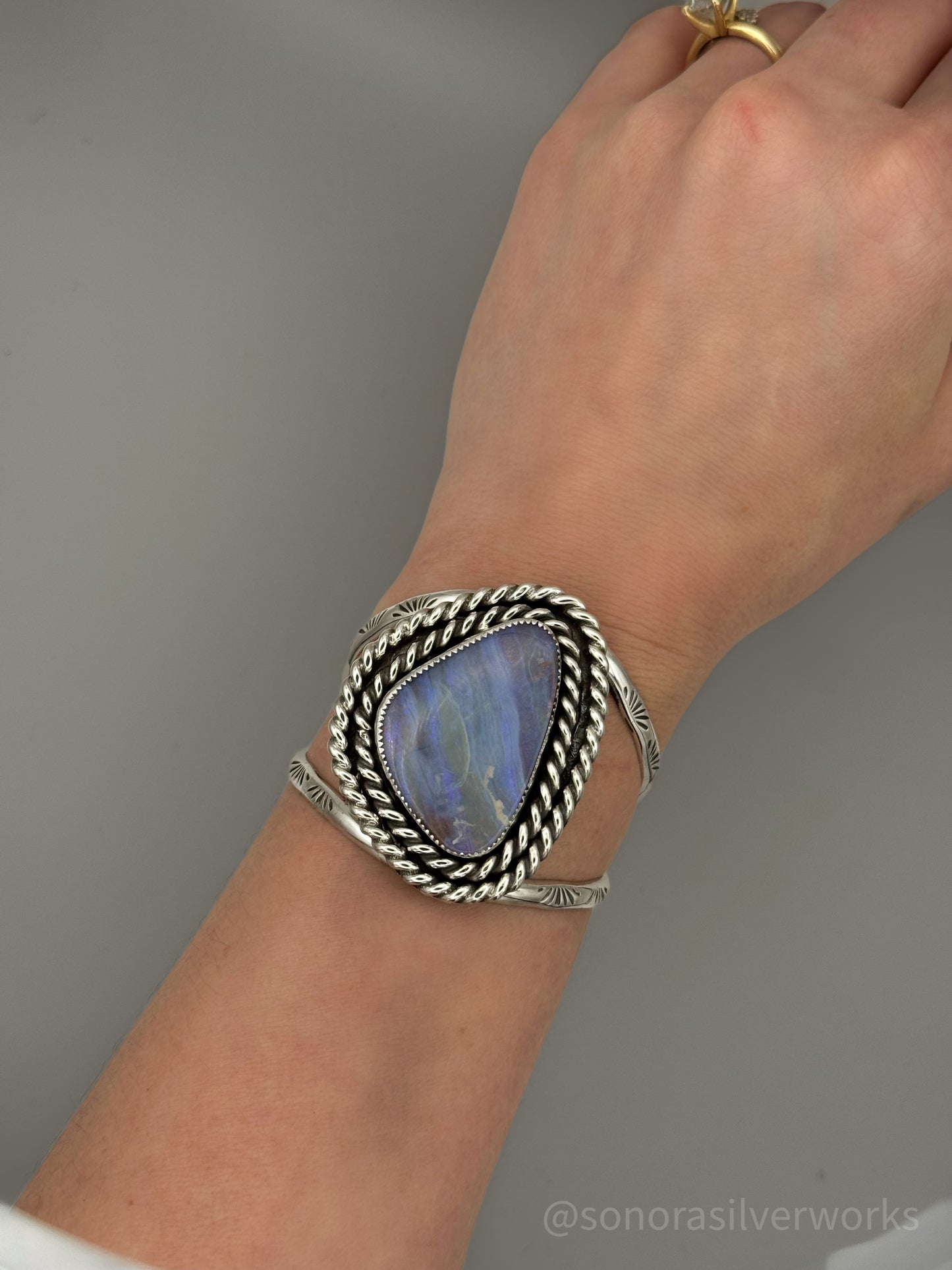 Australian Boulder Opal Cuff