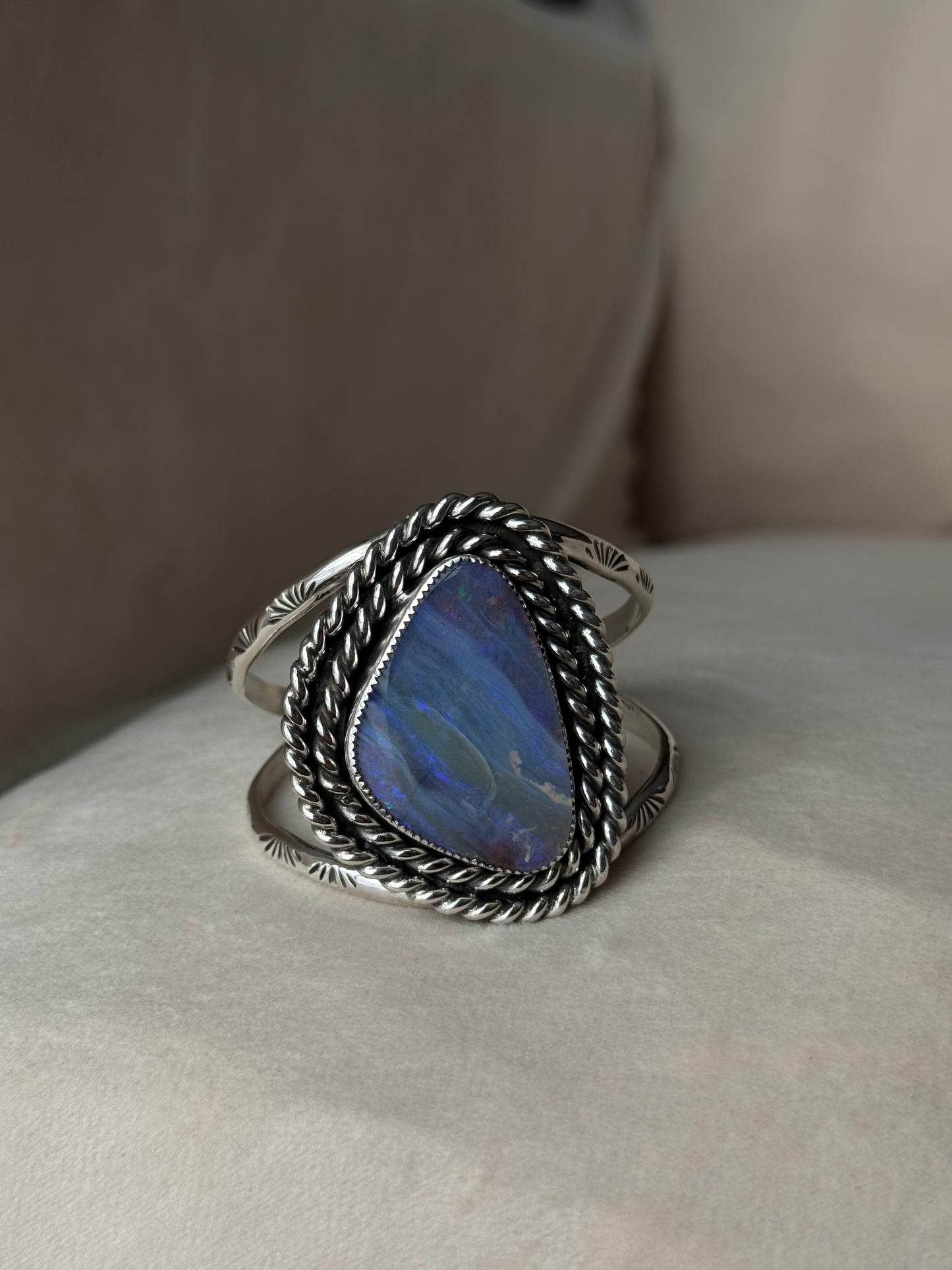 Australian Boulder Opal Cuff