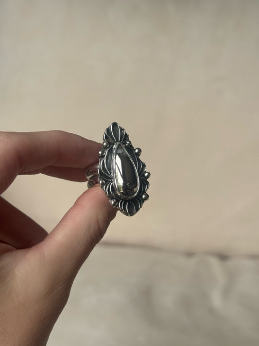 Mohawkite Desert Vine Ring - size 8