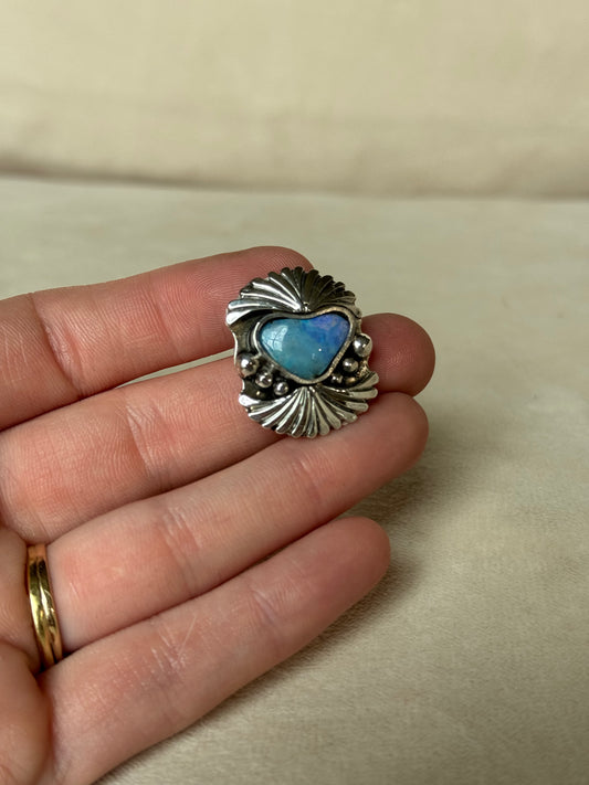 Made to Size - Australian Boulder Opal Fan Ring