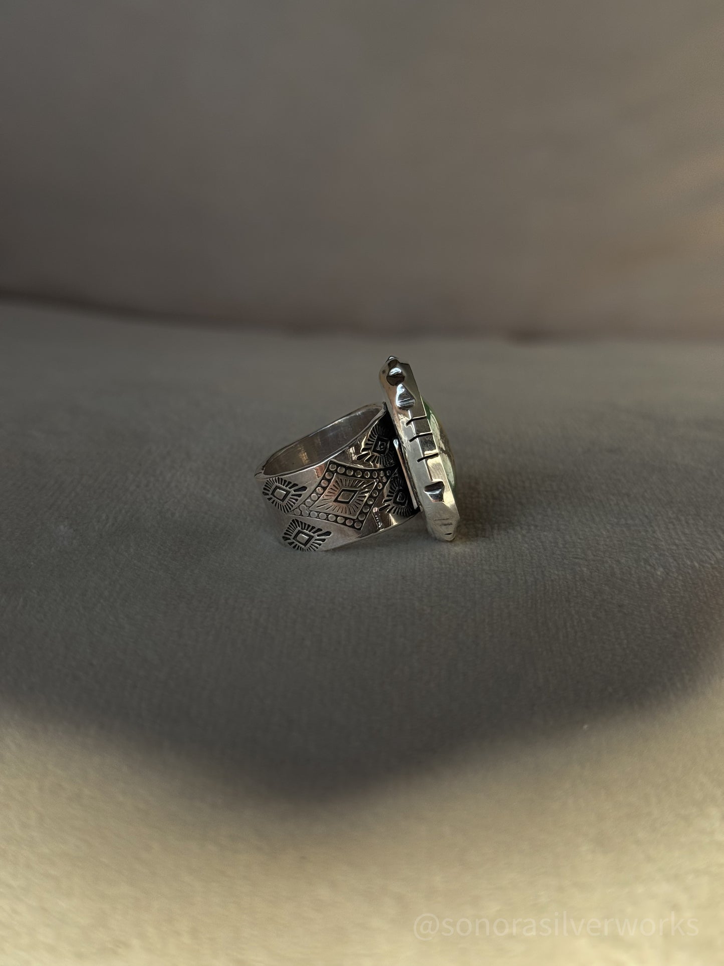 Sonoran Shadowbox Sawcut Ring - Size 8-8.5