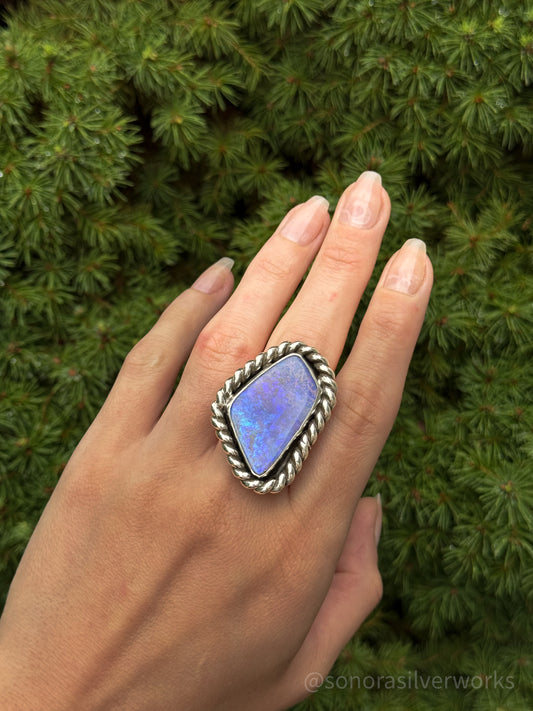 27 ct Solid Australian Opal Ring - size 9