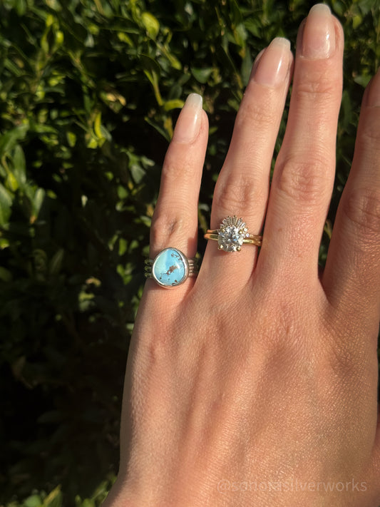 Golden Hill Turquoise Ring - size 5