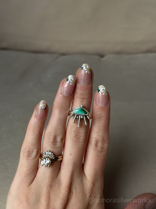 Royston Turquoise Eyelash Ring - size 5.75